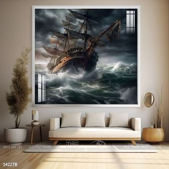 Tranh thuận buồm xuôi gió treo tường