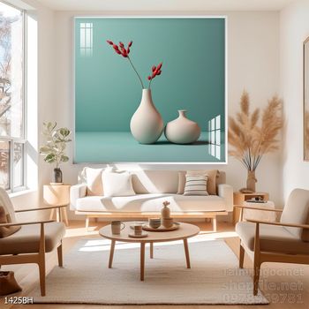 Mẫu tranh bình hoa nghệ thuật decor tường
