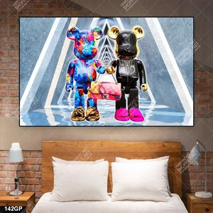 File tranh gấu bearbrick decor trang trí tường đẹp