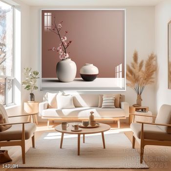 Mẫu tranh bình hoa mới nhất trang trí phòng khách, phòng ăn