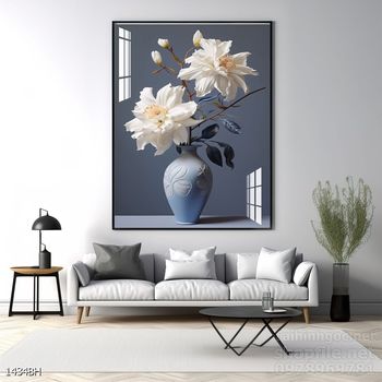 Tranh bình hoa độc đáo trang trí phòng khách