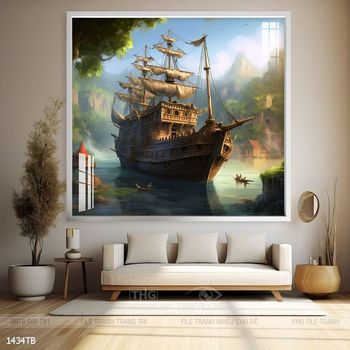 Tranh thuận buồm xuôi gió đẹp