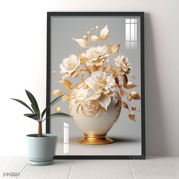 Tranh bình hoa đẹp decor trang trí tường