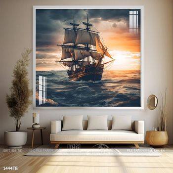 Tranh thuận buồm xuôi gió treo tường
