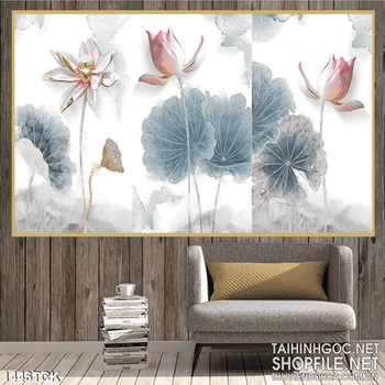 Ba  bức tranh hoa sen