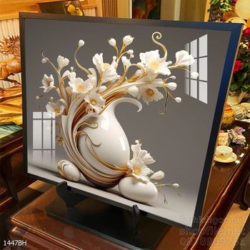 File tranh bình hoa nghệ thuật mẫu mới nhất