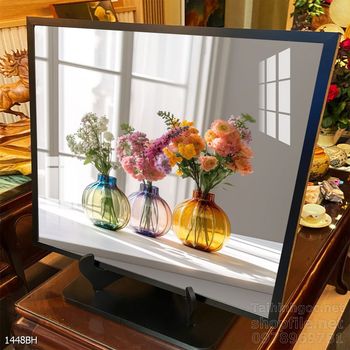 Tranh bình hoa 3D tuyệt đẹp