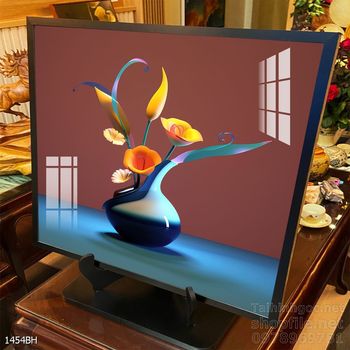 Mẫu tranh bình hoa đẹp hiện đại trang trí tường nhà