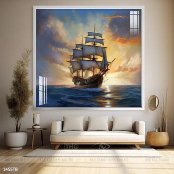 Tranh thuận buồm xuôi gió treo tường