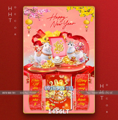 File bloc lịch Tết tráng gương con dê đinh mùi 1456LT