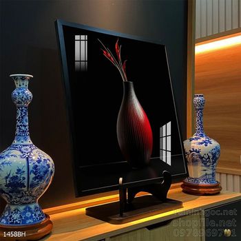 Tranh bình hoa đẹp tinh tế mẫu mới nhất