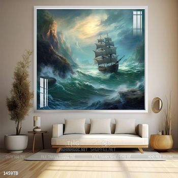 Tranh thuyền buồm và cảnh biển