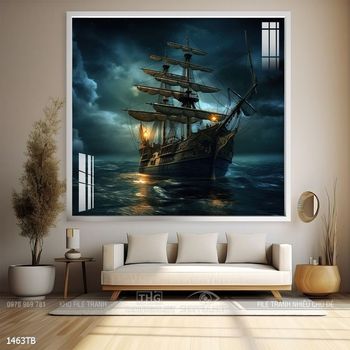 Tranh thuận buồm xuôi gió trang trí tường nhà