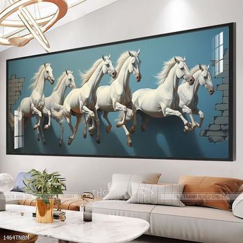 Tranh ngựa bát mã decor trang trí tường