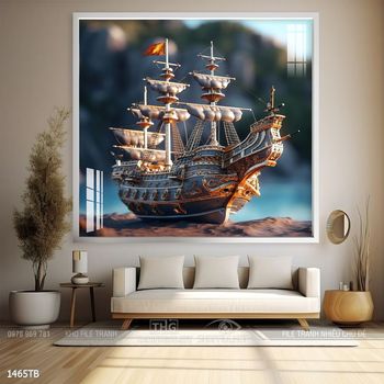 Tranh thuận buồm xuôi gió đẹp ấn tượng