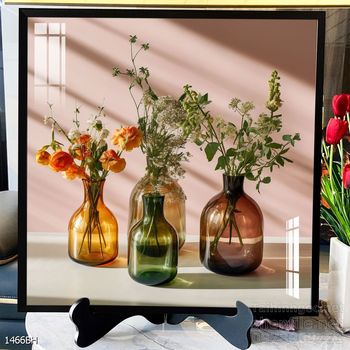 File tranh bình hoa đẹp decor tường nhà trang trí