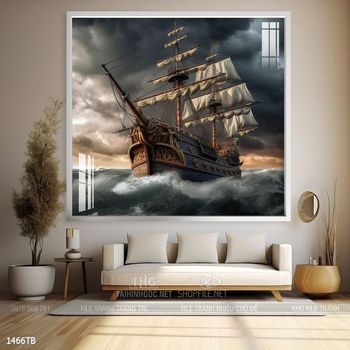 Tranh thuận buồm xuôi gió treo tường