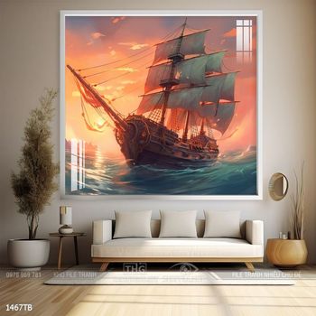 Tranh thuận buồm xuôi gió đẹp