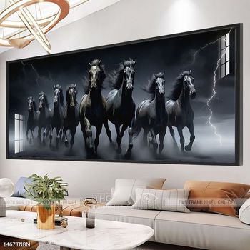 Tranh ngựa bát mã trang trí tường nhà