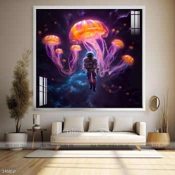 Tranh phi hành gia đẹp