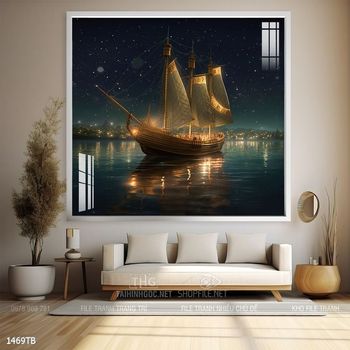 Tranh phong thủy thuận buồm xuôi gió tài lộc đẹp