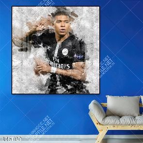 Tranh cầu thủ  Mbappe