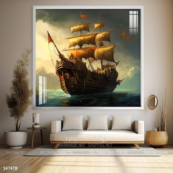 Tranh thuận buồm xuôi gió trang trí tường nhà