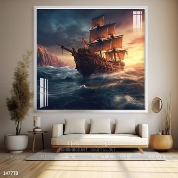 Tranh thuận buồm xuôi gió treo tường