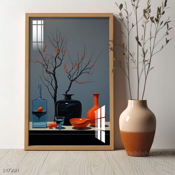 Mẫu tranh bình hoa sang trọng đẹp độc đáo