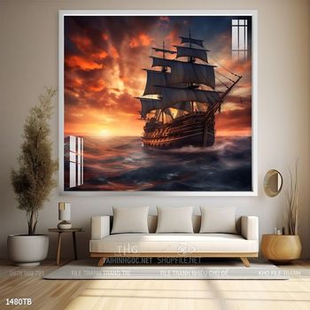 Tranh phong thủy thuận buồm xuôi gió tài lộc đẹp