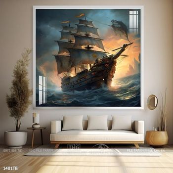 Tranh thuyền buồm và cảnh biển