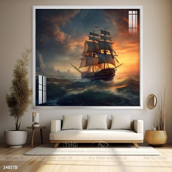 Tranh thuận buồm xuôi gió trang trí tường nhà