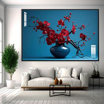 Tranh bình hoa đẹp decor trang trí tường