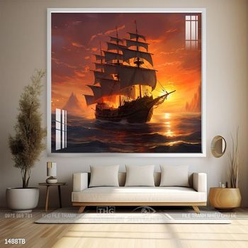 Tranh thuận buồm xuôi gió treo tường