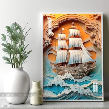 Tranh thuận buồm xuôi gió đẹp