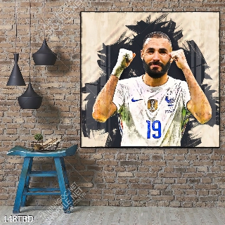 Tranh cầu thủ Benzema đội tuyển Pháp