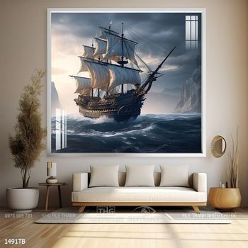 Tranh phong thủy thuận buồm xuôi gió tài lộc đẹp