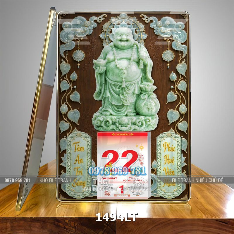 File lịch phật di lặc ngọc bích psd 1494LT