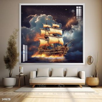 Tranh thuận buồm xuôi gió trang trí tường nhà