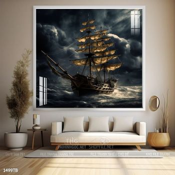 Tranh thuận buồm xuôi gió treo tường