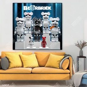Tranh treo tường gấu bearbrick đẹp độc đáo