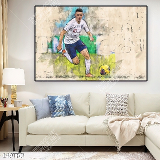 Tranh cầu thủ Phil Foden ngôi sao đội tuyển Anh