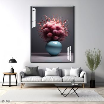 Tranh bình hoa độc đáo trang trí phòng khách