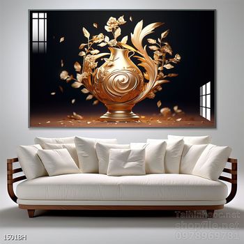 Mẫu tranh bình hoa đẹp hiện đại trang trí tường nhà