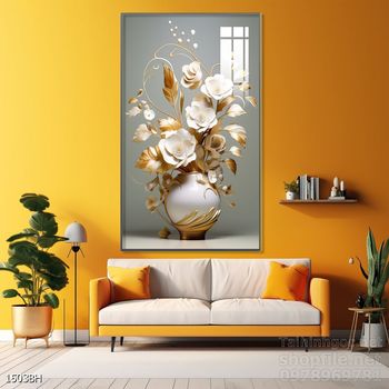 Mẫu tranh bình hoa trang trí tường đẹp tinh tế