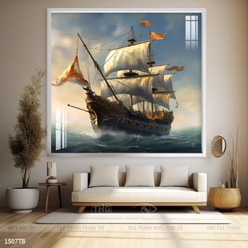 Tranh thuận buồm xuôi gió trang trí tường nhà