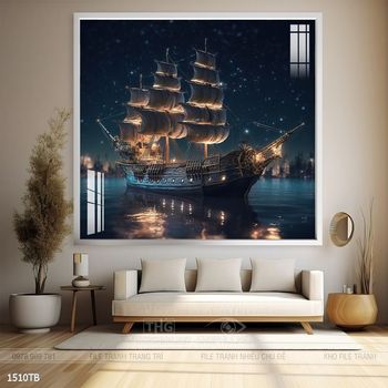 Tranh thuận buồm xuôi gió treo tường