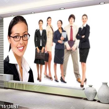 Tranh nhân viên nữ xinh đẹp