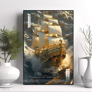 Tranh phong thủy thuận buồm xuôi gió tài lộc đẹp