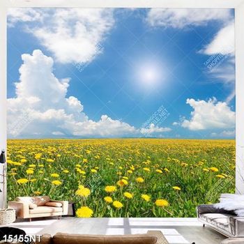 Tranh cánh đồng hoa cúc vàng